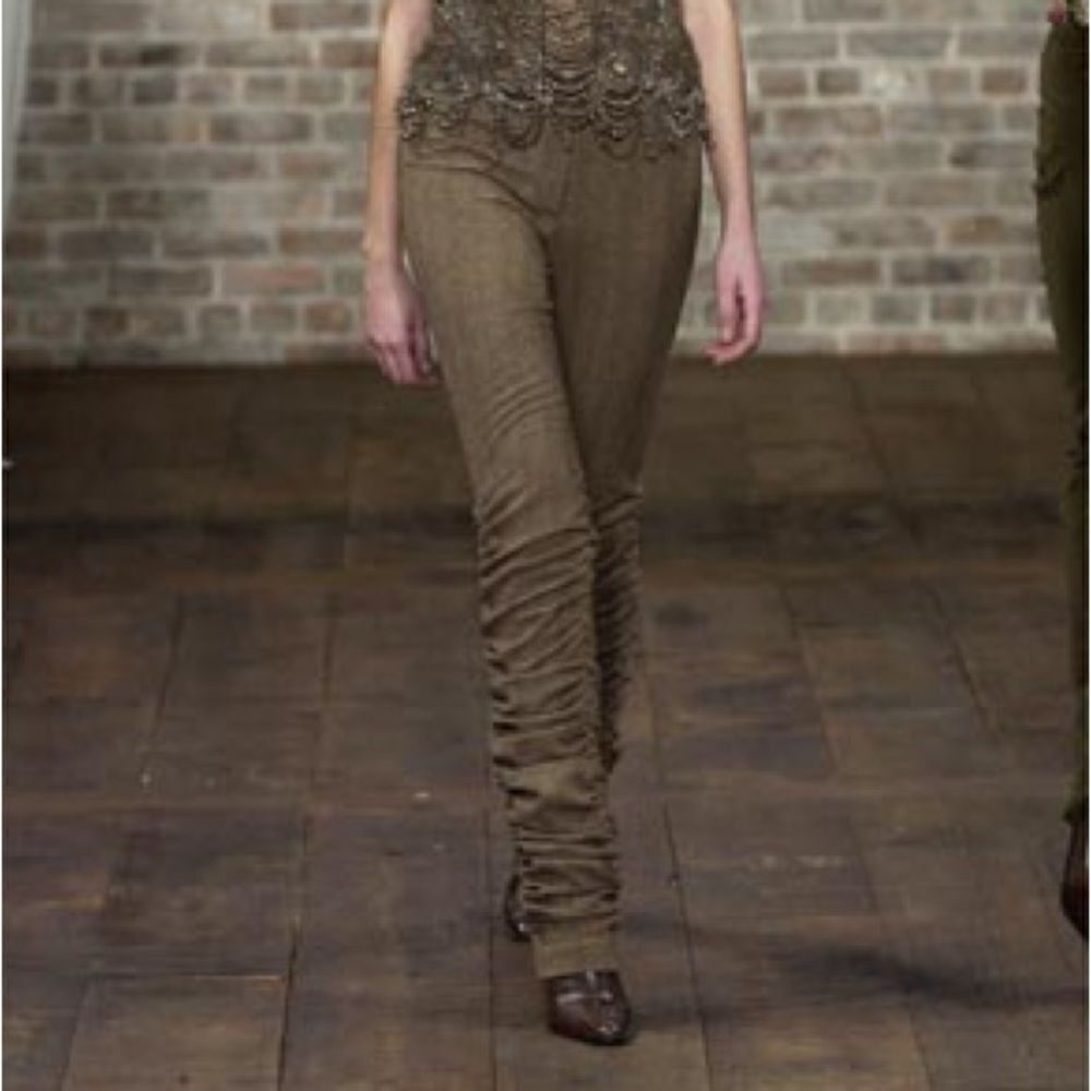 Ralph Lauren Fall ‘03 Collection Tweed Melange Cashmere Blend Ruched Trouser - Picture 8 of 15